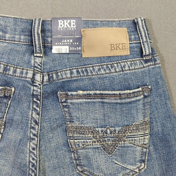 BKE Jeans Men's 30x36 Blue Jake Straight Leg Stretch Denim NWT